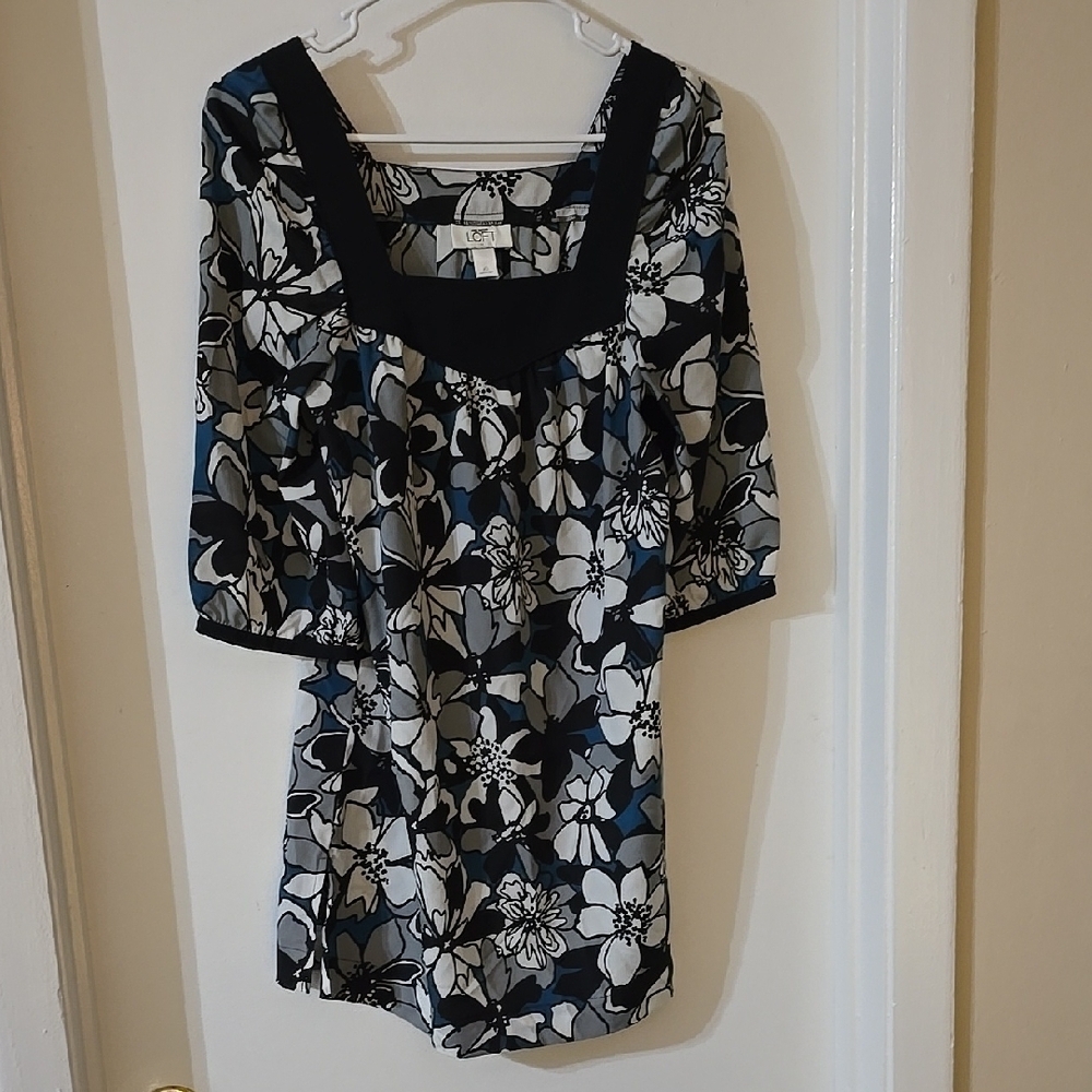 Loft Floral Pattern Print Ladies Blouse Sz XS